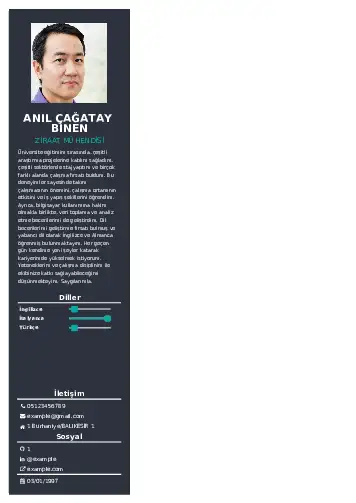 Ziraat Mühendisi Cv Örnekleri cv indir